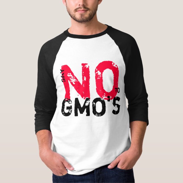 Diga NO a la camiseta de los GMOs (Anverso)