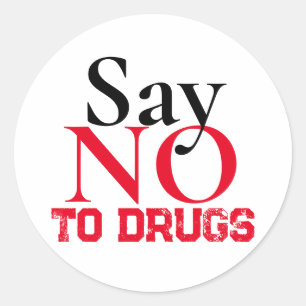 Diga no a los medicamentos - Pegatina simple
