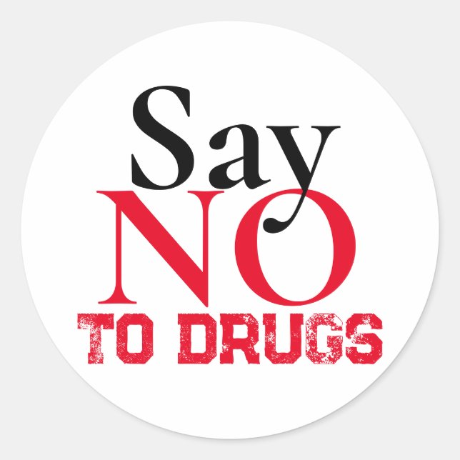 Diga no a los medicamentos - Pegatina simple (Anverso)