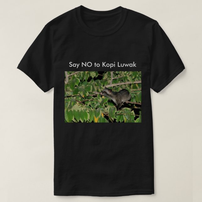 Diga no al negro de la camiseta de Kopi Luwak (Diseño del anverso)