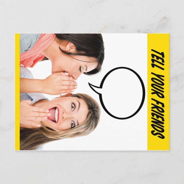 Dígale a sus amigos: postal (Anverso)