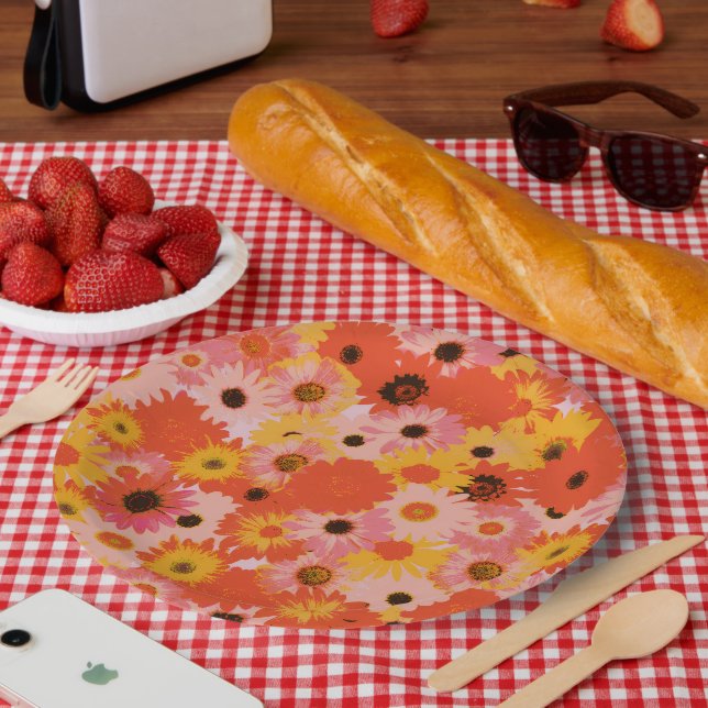"Dígalo en Flores" Plato de Papel (Picnic)
