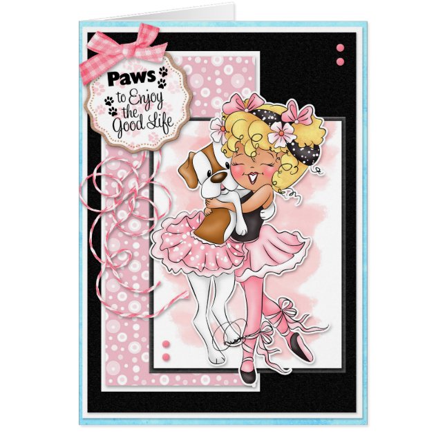 Digi Doodles Paws para disfrutar de la buena carta (Frente)