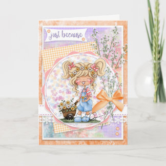 Digi Doodles Sólo Porque Tarjeta De Saludo