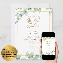 DIGITAL Bridal Shower Invitación a la vegetación O