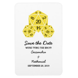 Dígitos amarillo D20 Guardar el imán de fecha