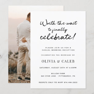 Digno de Esperar para Celebrar Invitación de Recep