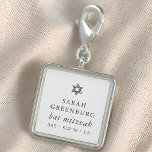 Dije Estrella simple y elegante de David Bat Mitzvah<br><div class="desc">El diseño se compone de tipografía sans serif y de una juguetona tipografía de escritura cursiva en un simple fondo. Disponible aquí: http://www.zazzle.com/store/selectpartysupplies</div>