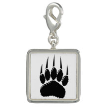 Impresión de la hoja brillante del oso negro