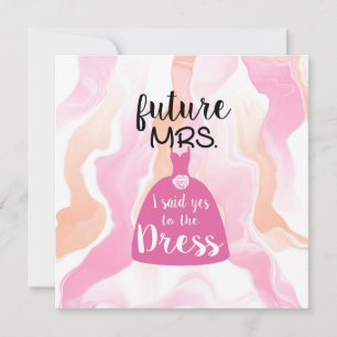 Dije que sí a este vestido novia Bridal Shower ros