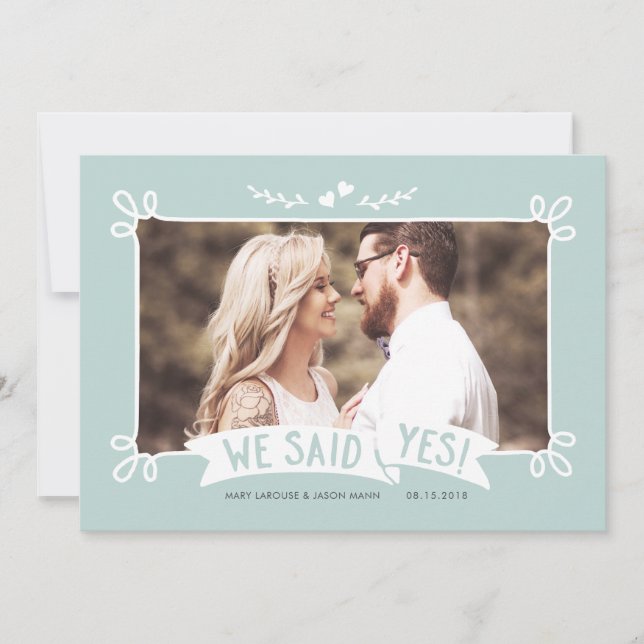 Dijimos Sí | invitación de boda fotográfico (Anverso)