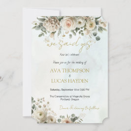 Dijimos Sí Rubor y la invitación a la boda floral 