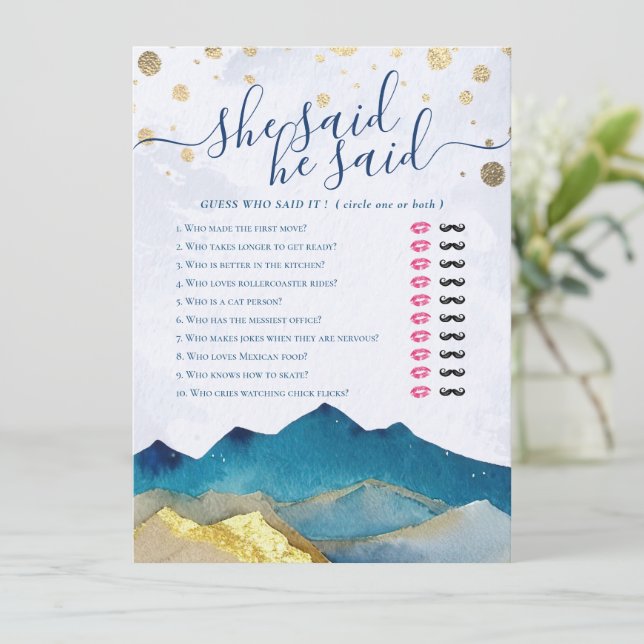 Dijo Que Dijo Que El Boda Moderno Jugó Con Ducha D (Anverso de pie)