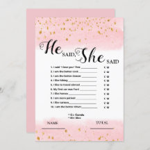 Dijo que dijo que la invitación al juego de novias