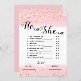 Dijo que dijo que la invitación al juego de novias