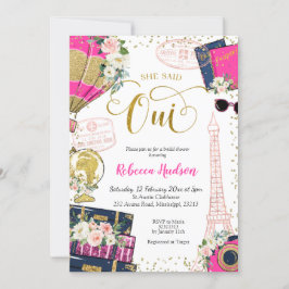 Dijo Que Oui Paris Bridal Shower Invitación