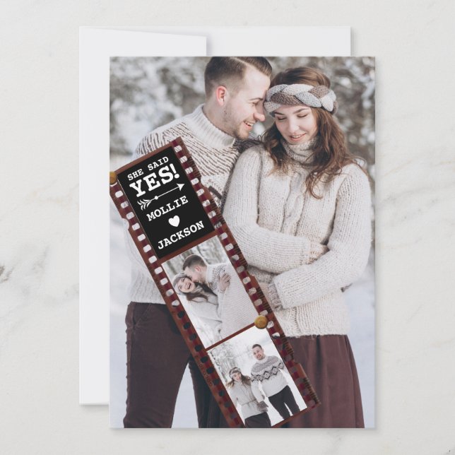 Dijo Que Sí 3 Invitación De Compromiso De Fotograf (Anverso)