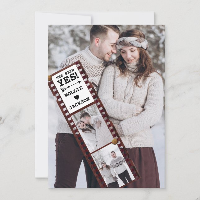 Dijo Que Sí 3 Invitación De Compromiso De Fotograf (Anverso)