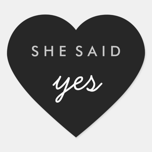 Dijo Que Sí Boda De Compromiso Pegatina Silver (Anverso)