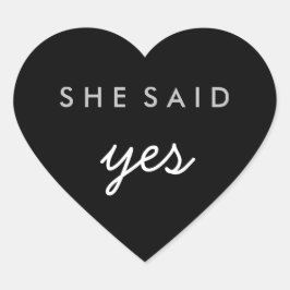 Dijo Que Sí Boda De Compromiso Pegatina Silver