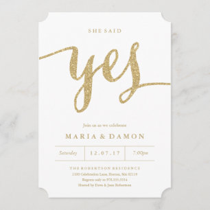 Dijo Que Sí Invitación A La Fiesta De Compromiso