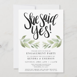 Dijo Que Sí Invitación A La Fiesta De Compromiso