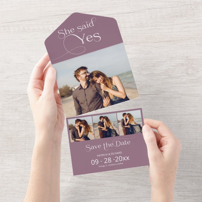 Dijo Que Sí Invitación De Compromiso Salve La Fech (desgarro)