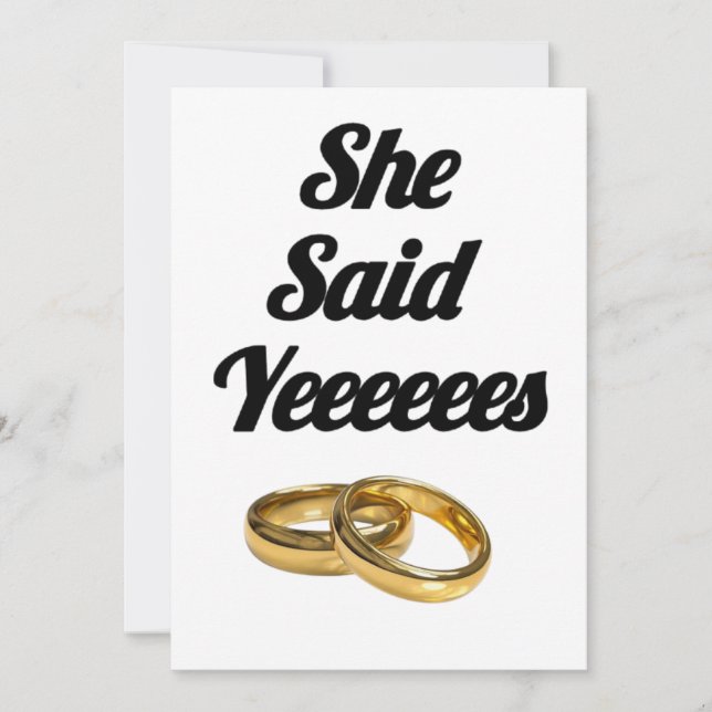 Dijo Que Sí Invitación De Compromiso - Tema Del Co (Anverso)