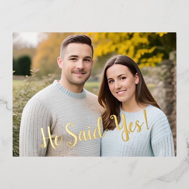 '¡Dijo Que Sí!' Postal de Invitación de compromiso (Anverso)
