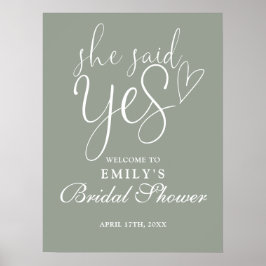 Dijo Que Sí Señal De Bienvenida De La Ducha Verde 