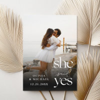 Dijo Sí, Invitación moderna de compromiso de fotog