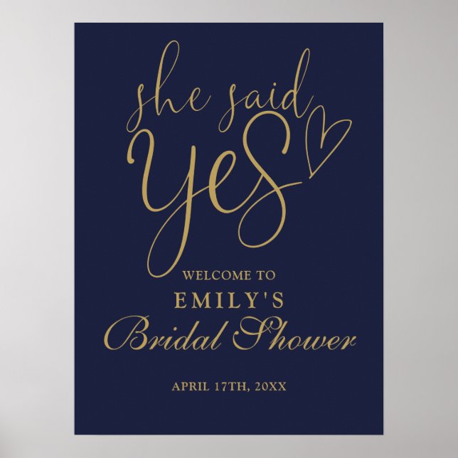 Dijo Sí Señal De Bienvenida De La Ducha De Novias  (Frente)