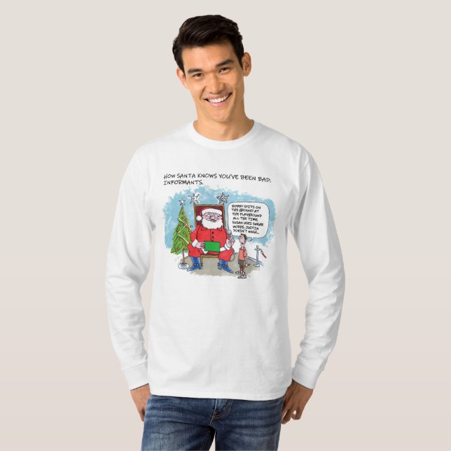 Dile a Santa camiseta de manga larga (Anverso completo)