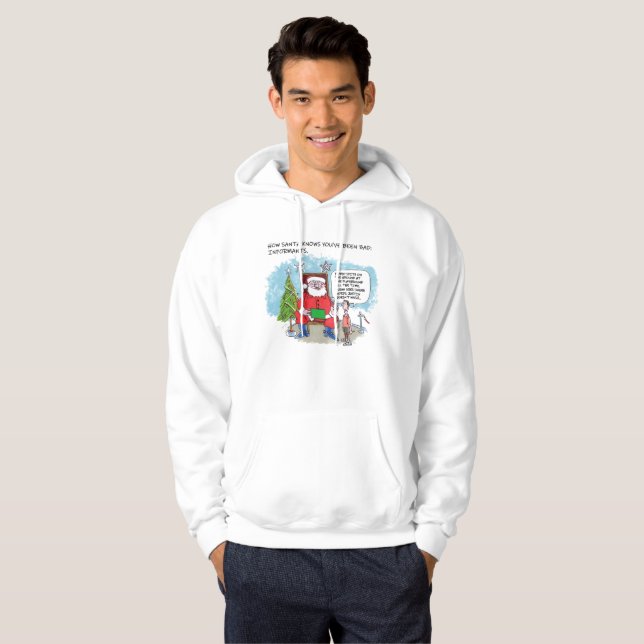 Dile a Santa sudadera encapuchada (Anverso completo)