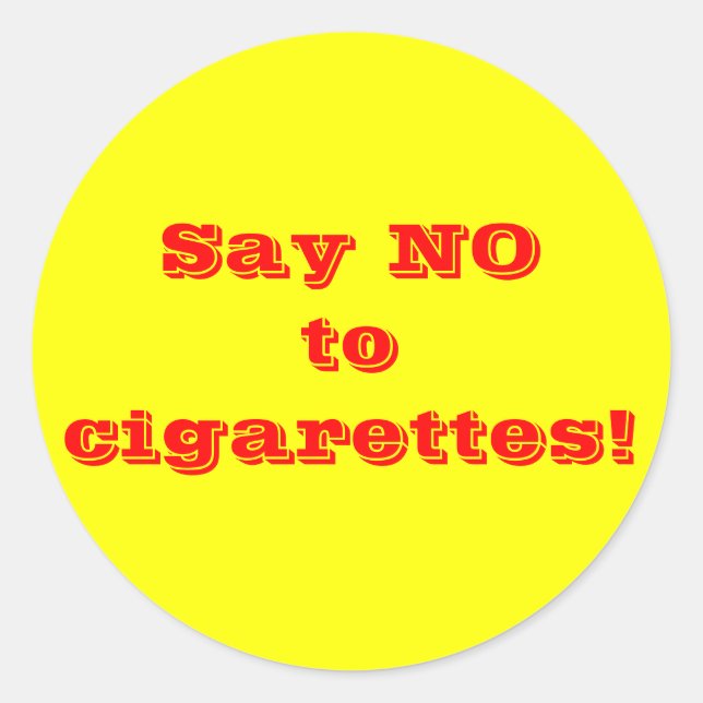 Dile no a los cigarrillos - Pegatina (Anverso)