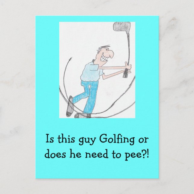 Dilema de golf Tarjeta postal (Anverso)