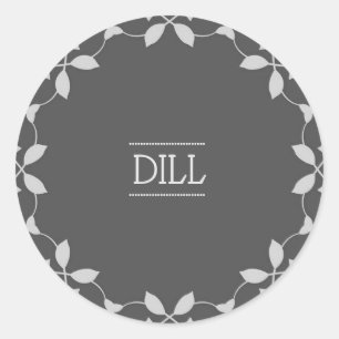 Dill Spice Jar Pegatina Labels