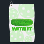 Dill With It Pickleball Funny Sport Toalla<br><div class="desc">Gracioso Pickleball Ring Golf o Bag Towel con "Dill With It" diciendo en verde brillante y blanco con un gráfico de eneldo real en lugar de la palabra "Dill",  un regalo divertido perfecto para un jugador de pickleball con actitud.</div>