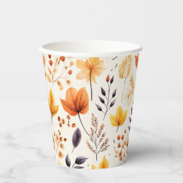 Dilo con hojas de otoño 2 - Vaso de papel