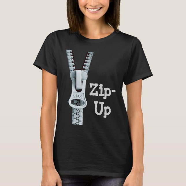 Dilo con su camiseta Zip-Up Gray de Zazz_it (Anverso)
