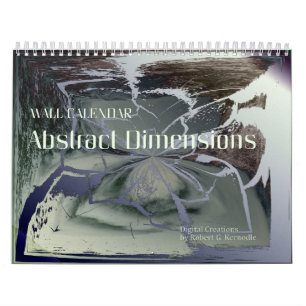 Dimensiones abstractas del calendario de pared