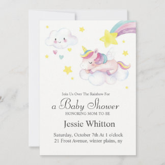 Dimisión de invitación de Baby Shower con tema de