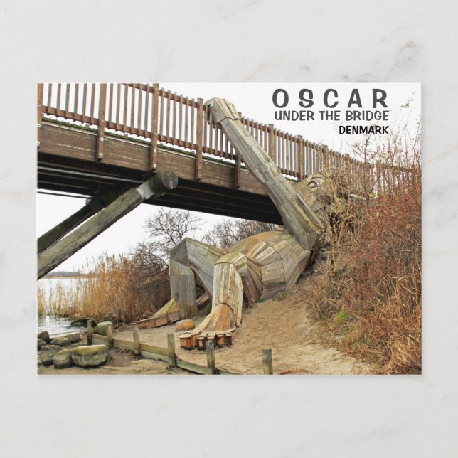 ¡Dinamarca, Oscar bajo la postal puente! (Anverso)