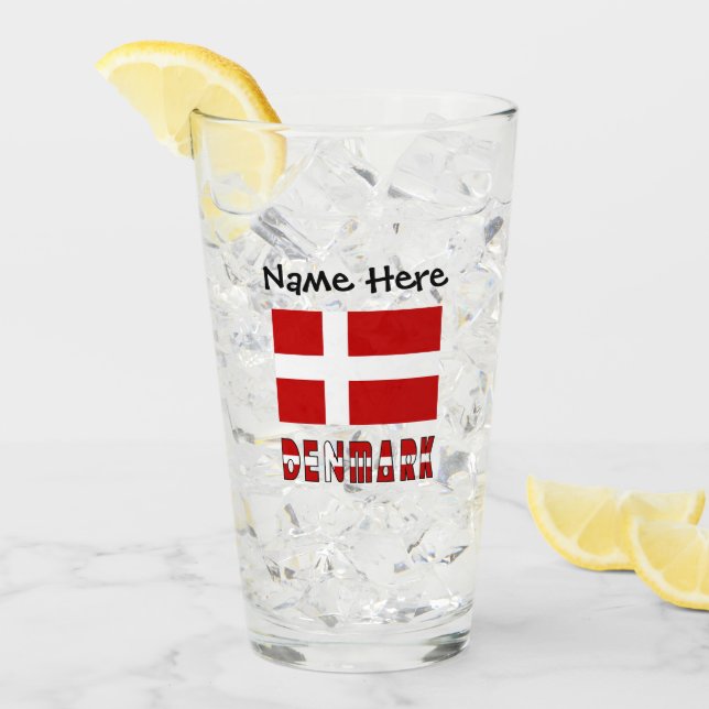 Dinamarca y Bandera Danesa Personalizados  (Anverso (hielo))