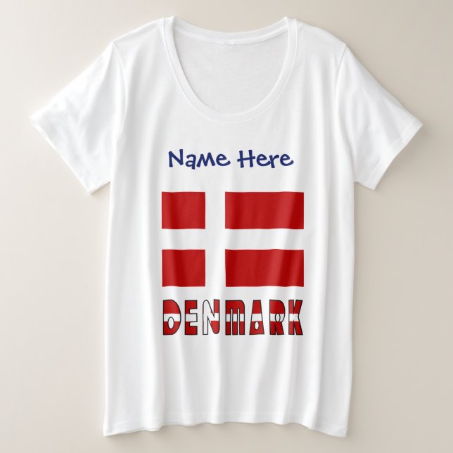 Dinamarca y la bandera danesa personalizada (Anverso del diseño)