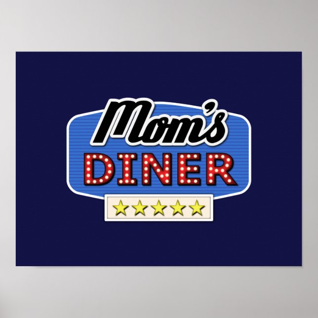 Diner de mamá - Poster de arte de la cocina de mam (Frente)