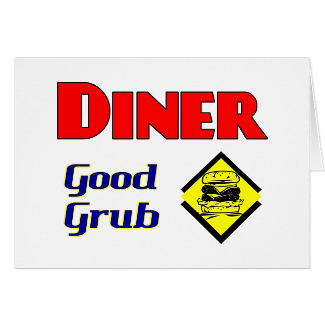 Diner Good Grub Hamburger Restaurant Art (Anverso (Horizontal))