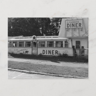 Diner Vermont negro y blanco de granjero - postal