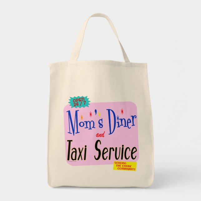 Diner y servicio de taxi de las madres dicen bolsa (Frente)