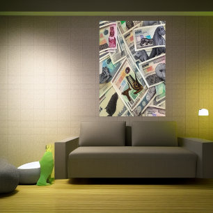 Dinero de papel de IA   Poster de arte de IA